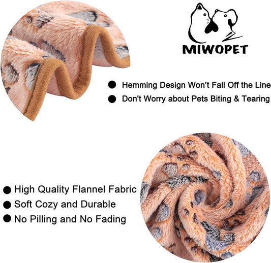 Cozy 3-Pack Fleece Pet Blankets - Soft & Warm Sleep Mats for Dogs and Cats (Medium 30" X 20")