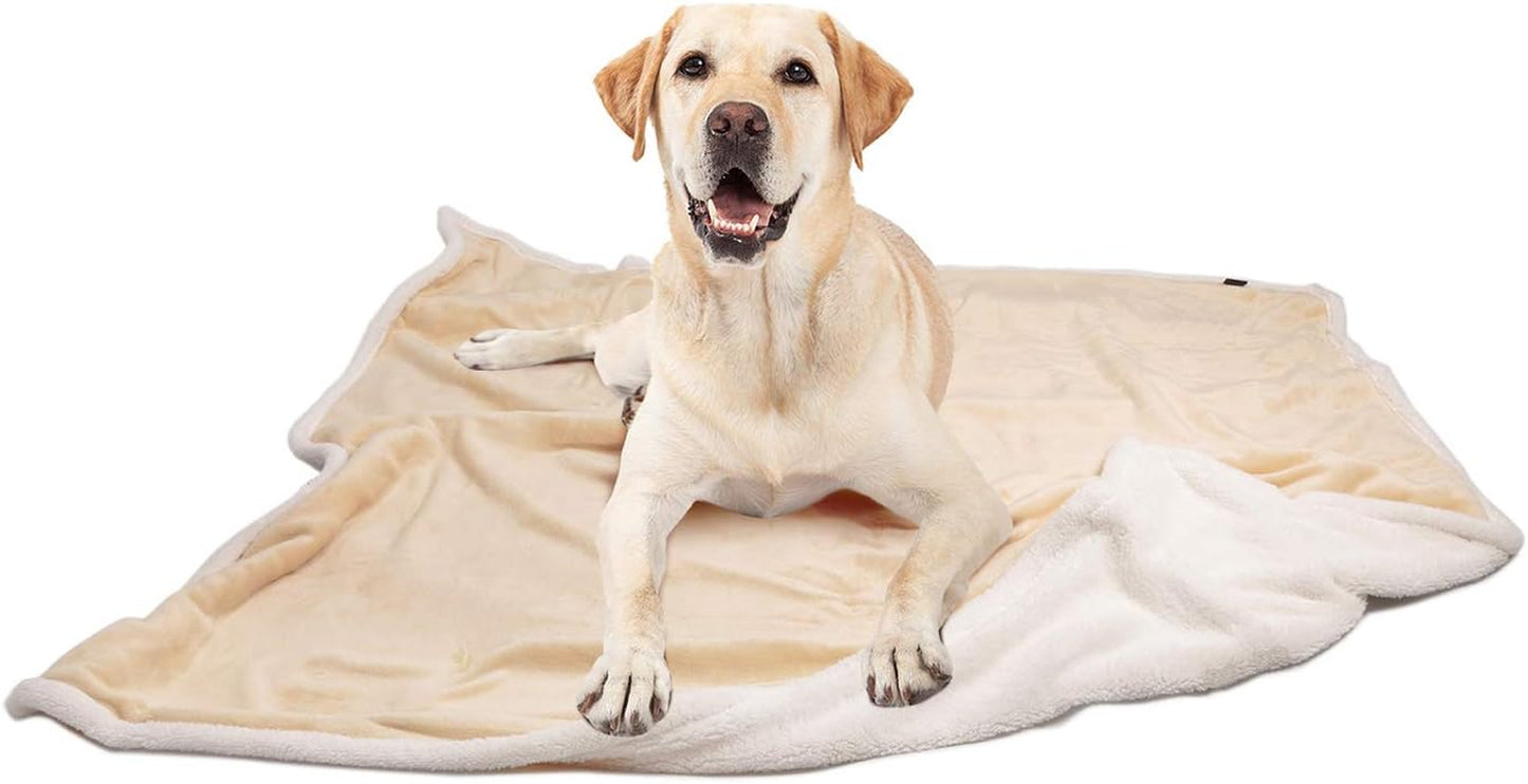 Ultra-Plush Sherpa Fleece Dog Blanket - Perfect for Large & Small Pets, Cozy 50x60 Inches Throw for Dogs and Cats