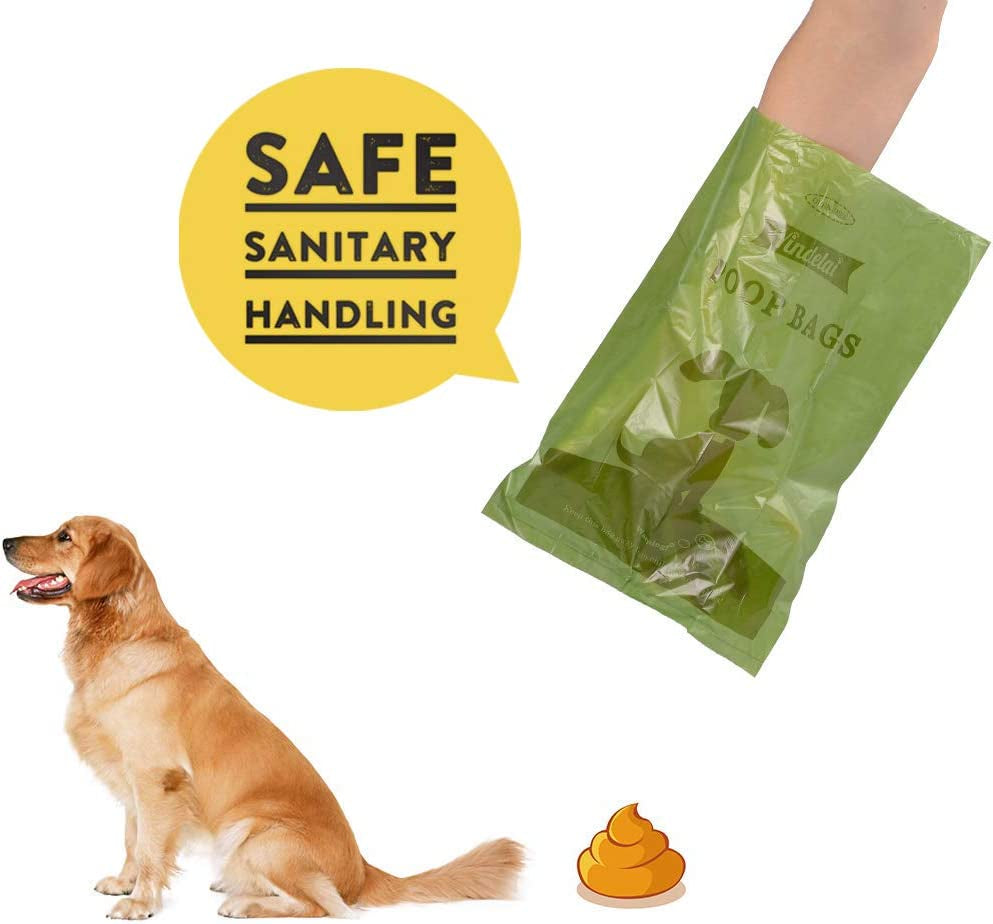Eco-Friendly Scented Dog Poop Bags - 450 Leak-Proof Biodegradable Waste Bags with Dispenser and 18 Roll Refills