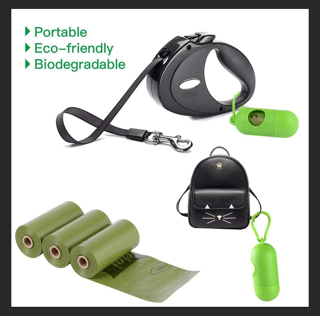 Eco-Friendly Scented Dog Poop Bags - 450 Leak-Proof Biodegradable Waste Bags with Dispenser and 18 Roll Refills