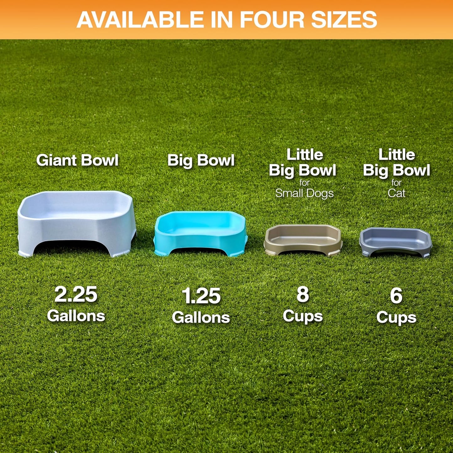 Extra-Large 1.25 Gallon No-Spill Outdoor Dog Water Bowl - Stylish Gunmetal Grey Trough Design for Indoor & Outdoor Use
