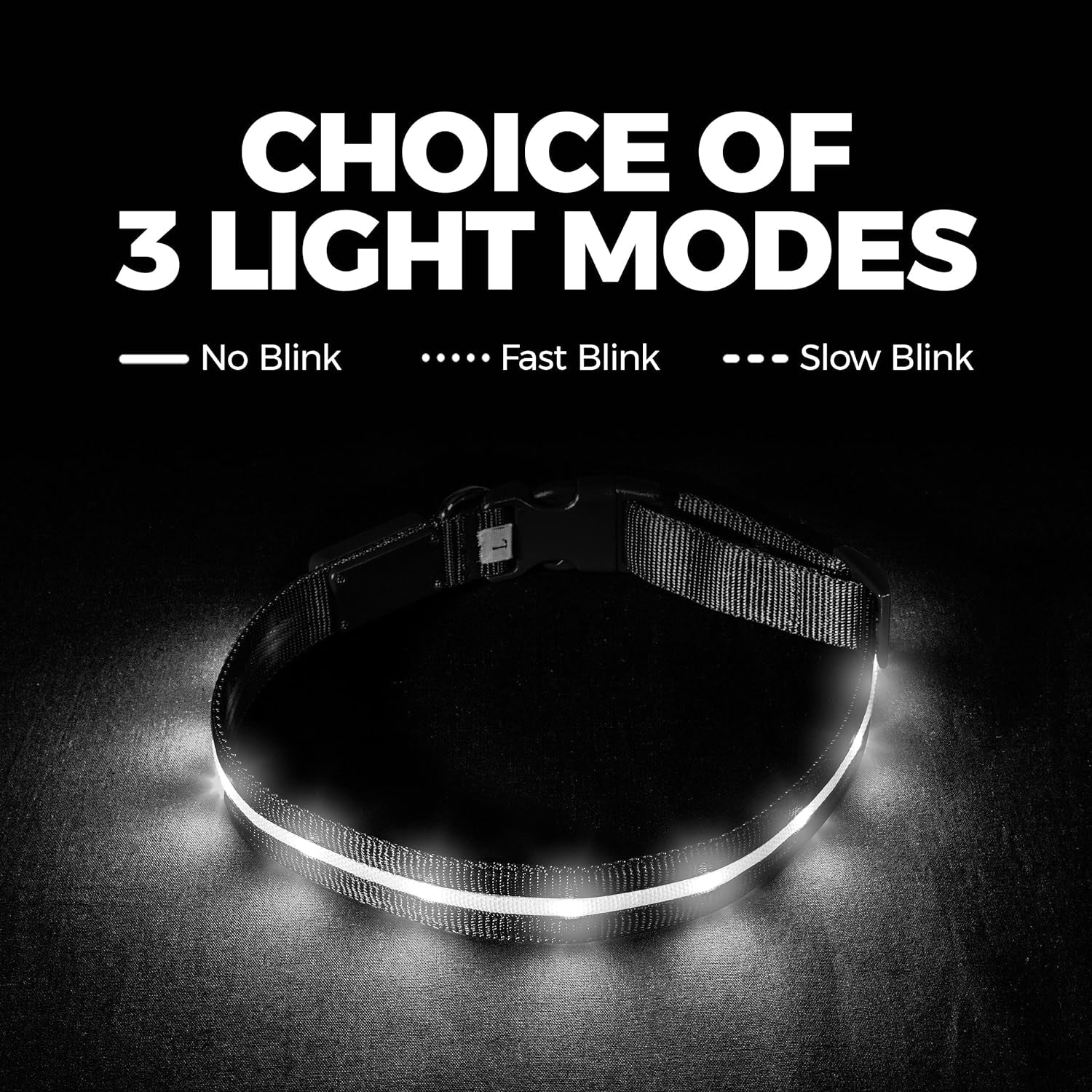 Illuminate Your Dog's Safety: Original USB Rechargeable LED Collar - Waterproof & Visible Up to 1,000 Feet - Perfect for All Dog Sizes - USA Brand