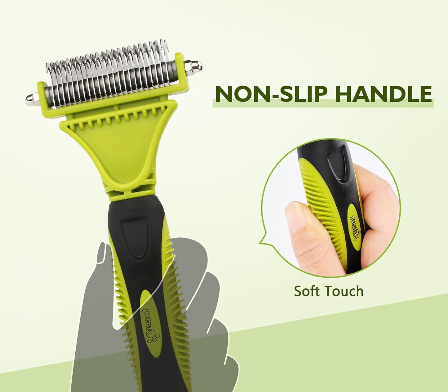 Ultimate Pet Dematting Tool Set - 2 Pack Double-Sided Rake & Comb for Effortless Detangling of Medium to Long-Haired Dogs & Cats