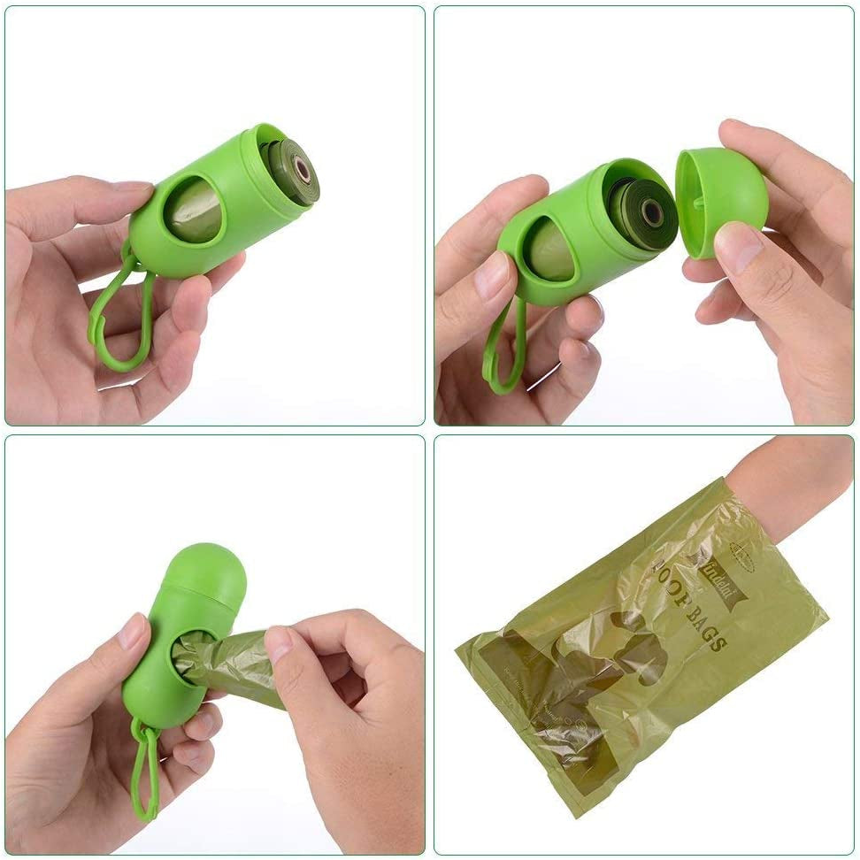 Eco-Friendly Scented Dog Poop Bags - 450 Leak-Proof Biodegradable Waste Bags with Dispenser and 18 Roll Refills