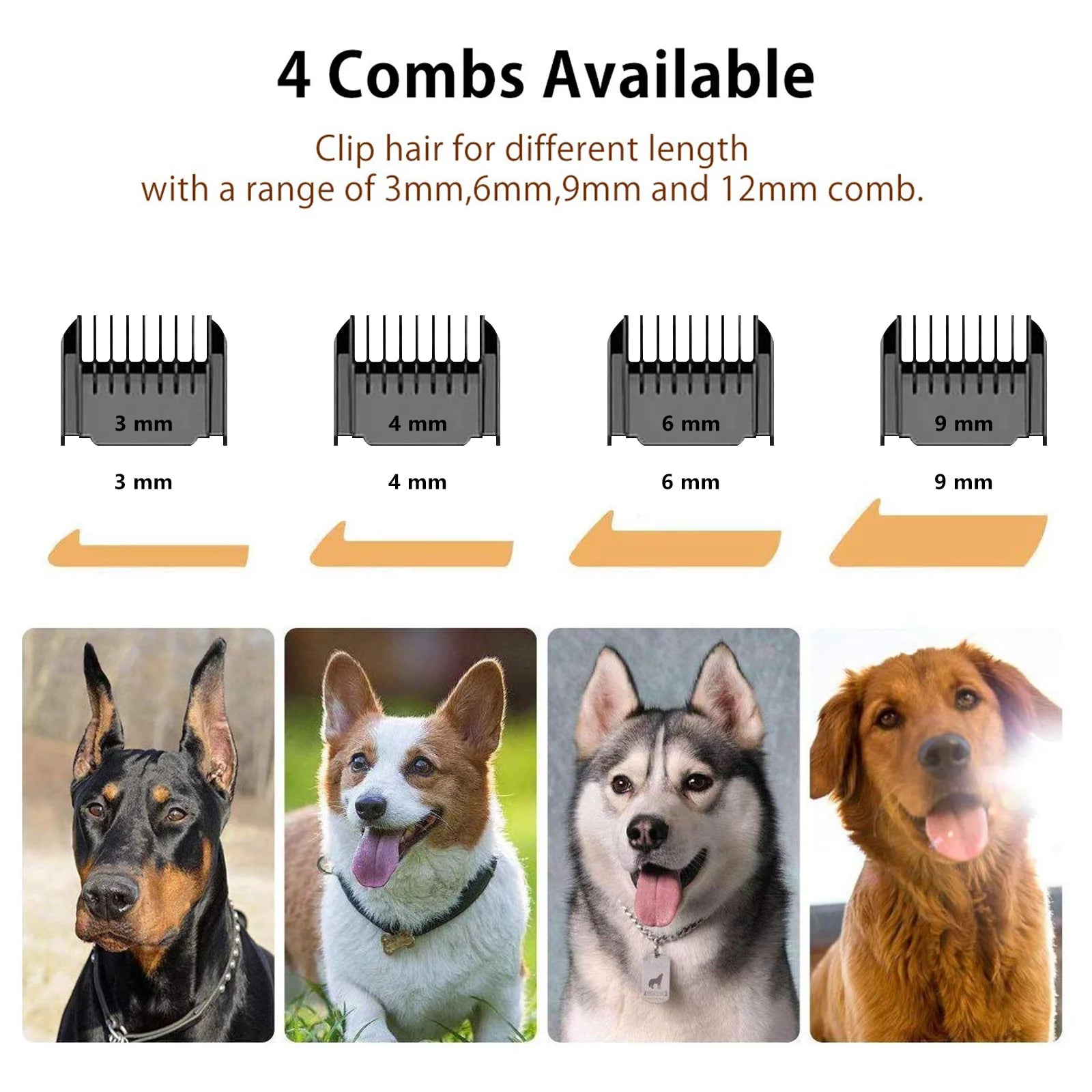 Ultimate Rechargeable Cordless Dog Grooming Clippers - Low Noise, High-Speed, Complete Pet Grooming Set for Dogs and Cats