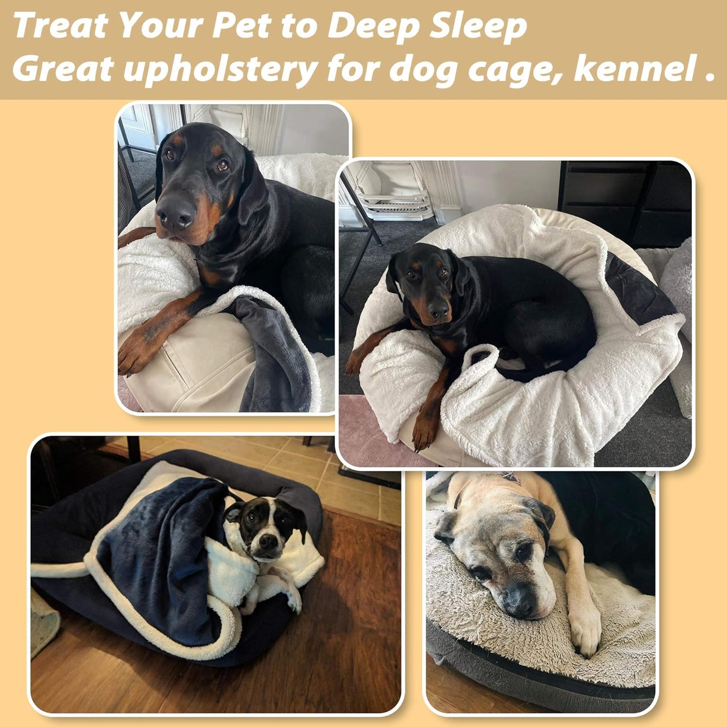 Ultra-Plush Sherpa Fleece Dog Blanket - Perfect for Large & Small Pets, Cozy 50x60 Inches Throw for Dogs and Cats