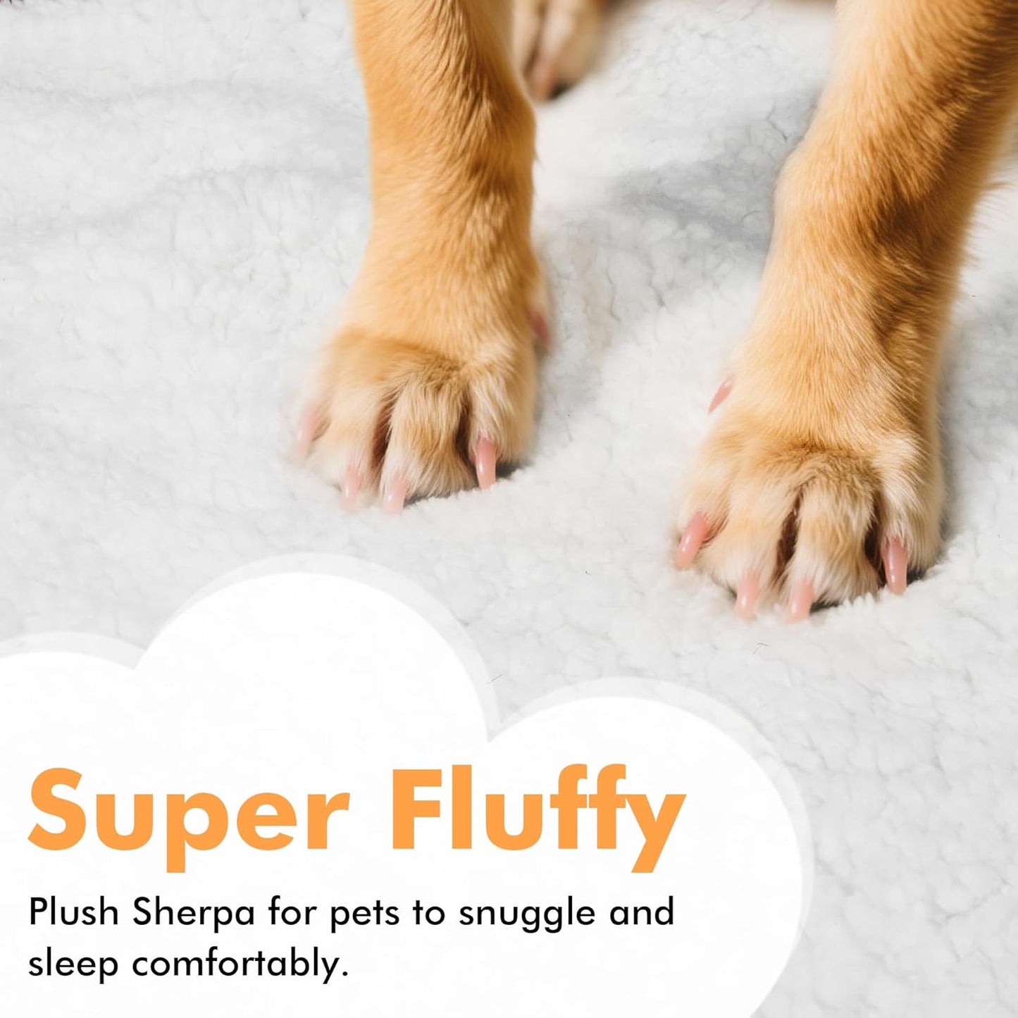 Ultra-Plush Sherpa Fleece Dog Blanket - Perfect for Large & Small Pets, Cozy 50x60 Inches Throw for Dogs and Cats